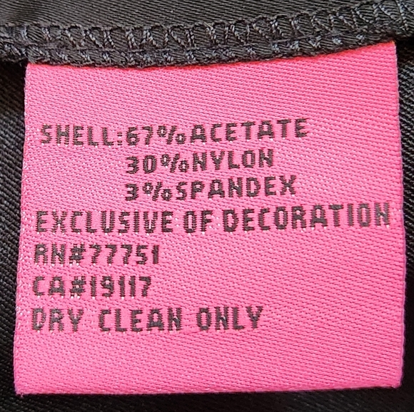 BETSEY JOHNSON Black Satin Cocktail Dress - Size 8 - Picture 14 of 15